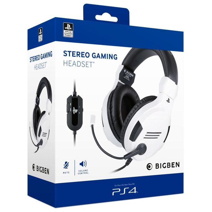 Big Ben Cuffia Gaming con Licenza Ufficiale Ps4 Bianca