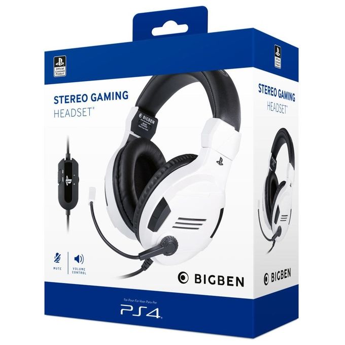 Big Ben Cuffia Gaming con Licenza Ufficiale Ps4 Bianca
