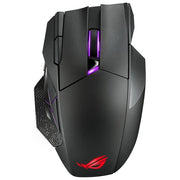 ASUS ROG Spatha X Mouse Gaming Dual-Mode (Wireless e USB-C), Sensore Ottico 19.000 DPI, 12 Tasti Programmabili, Socket Switch Push-Fit, ROG Micro Switch, Base di Ricarica Magnetica, ROG Paracord, Nero