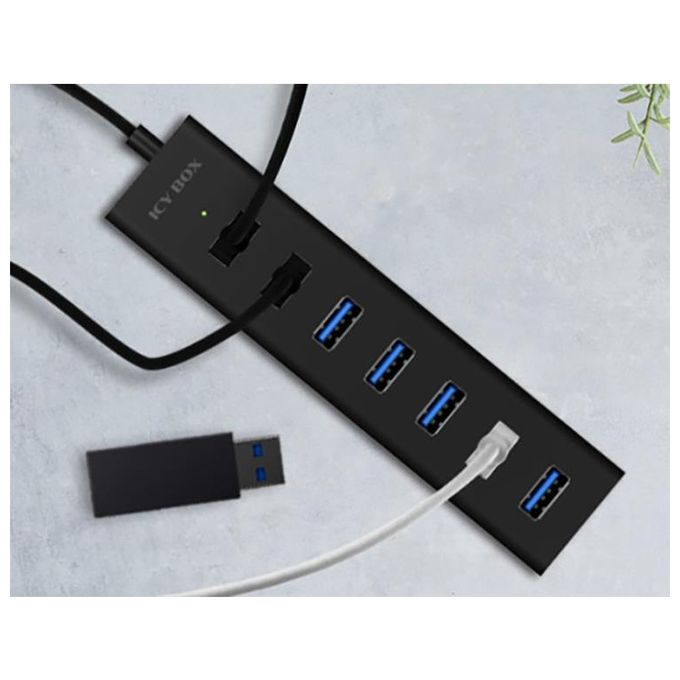 RaidSonic ICY BOX IB-HUB1700-U3 7 Port USB 3.0 Hub