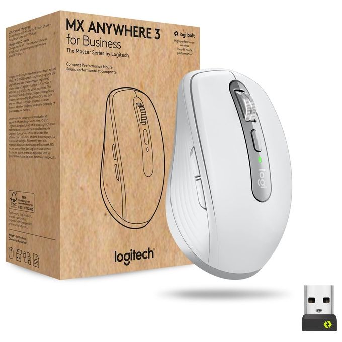 Logitech MX Anywhere 3 for Business Mouse Mano Destra Wireless a RF + Bluetooth Laser 4000 DPI