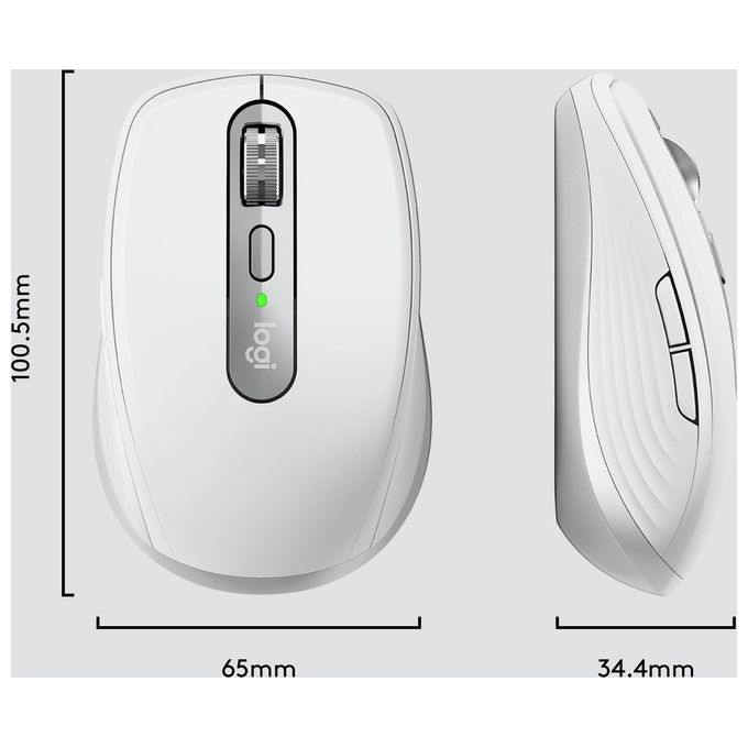 Logitech MX Anywhere 3 for Business Mouse Mano Destra Wireless a RF + Bluetooth Laser 4000 DPI