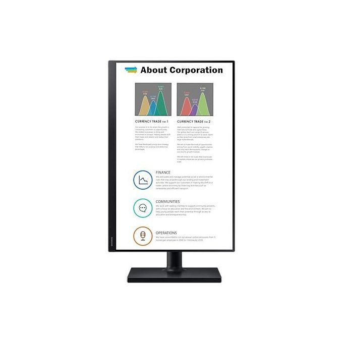 Samsung Monitor 24'' LED IPS F24T450GYU 1920x1200 WUXGA Tempo di Risposta 5 ms