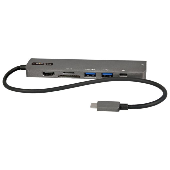 StarTech.com Adattatore Multiporta Usb-C da Usb-C a Hdmi 2.0 4k 60hz 100W Power Delivery Pass-Through Cavo Integrato da 30cm