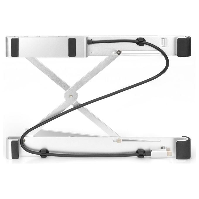 Digitus Supporto Notebook Regolabile con Hub Usb 3.0 e Usb-C 5 Porte