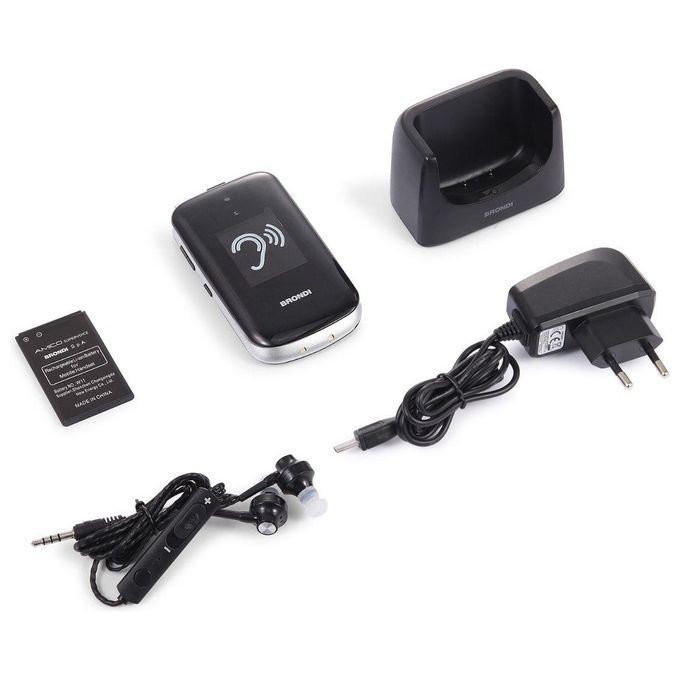 Brondi amico supervoice telefono cellulare per anziani dual sim tasto sos amplificazione nero