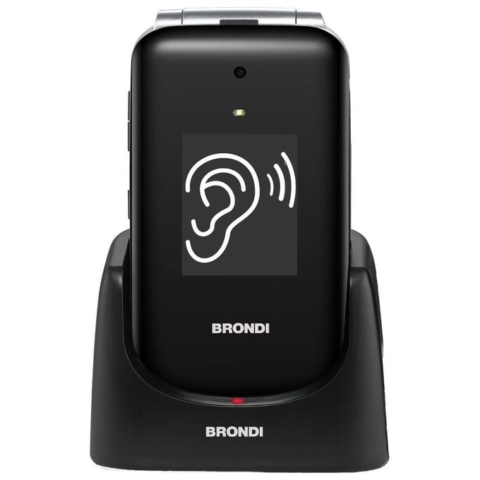 [ComeNuovo] Brondi amico supervoice telefono cellulare per anziani dual sim tasto sos amplificazione nero