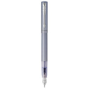 Parker Penna Stilografica Vector XL Pennino Medio Metallic Silver Blue