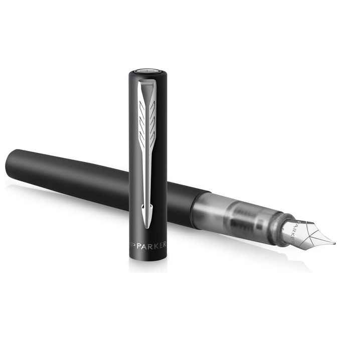 Parker Vector XL Metallic Black C.C. Penna Stilografica Pennino Medio