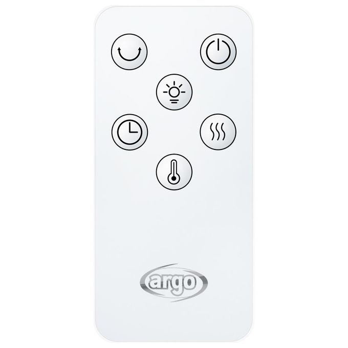 Argo Bobo Interno Bianco 2000W Riscaldatore Ambiente Elettrico con Ventilatore