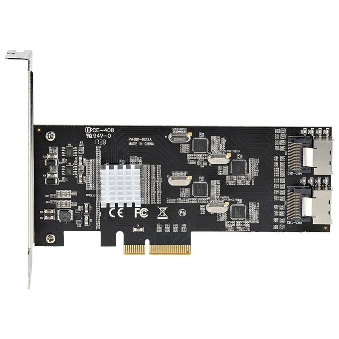 StarTech.com Scheda Sata Pci Express a 8 Porte Scheda di Espansione Sata Pcie x 4 Gen 2 A Sata III 6 Gbps