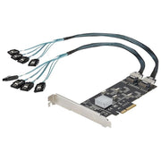 StarTech.com Scheda Sata Pci Express a 8 Porte Scheda di Espansione Sata Pcie x 4 Gen 2 A Sata III 6 Gbps