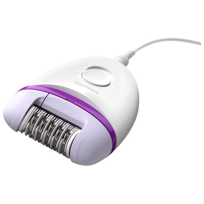 Philips Satinelle Essential Epilatore Compatto con Filo Bianco-Viola
