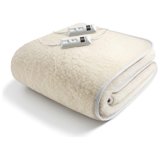 Imetec Scaldasonno Taglia M – Coperta elettrica matrimoniale 150×160 cm, 2 selettori indipendenti, livelli di temperatura regolabili, sistema di sicurezza Electro Block, tessuto morbido e traspirante, colore Bianco