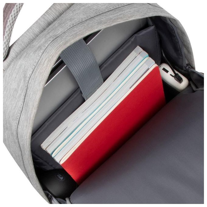 Rivacase Zaino Antifurto per Notebook 15.6'' Grigio Chiaro