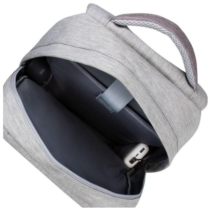 Rivacase Zaino Antifurto per Notebook 15.6'' Grigio Chiaro