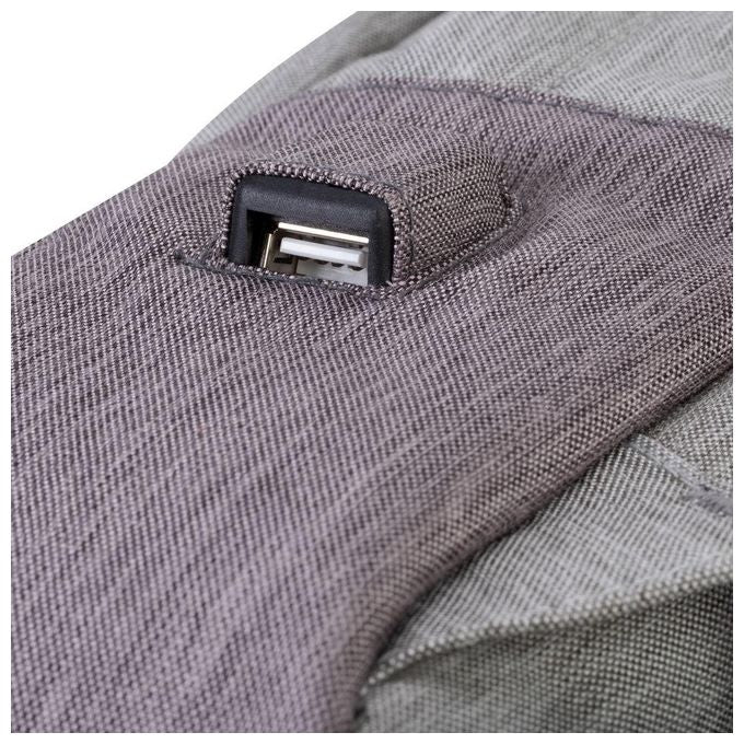 Rivacase Zaino Antifurto per Notebook 15.6'' Grigio Chiaro