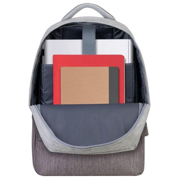 Rivacase Zaino Antifurto per Notebook 15.6'' Grigio Chiaro