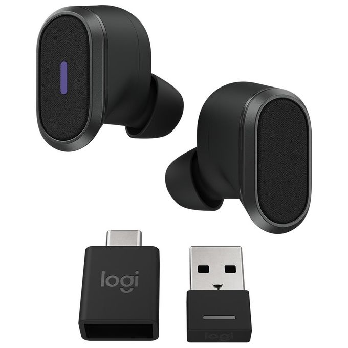 Logitech Zone True Wireless Auricolare In-Ear Musica e Chiamate Bluetooth Grafite