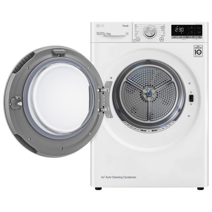 LG RH10V9AV4W Asciugatrice A condensazione con pompa di calore Classe energetica A+++ Capacita' di carico 10kg Eco Hybrid DUAL Inverter Heat Pump Bianco
