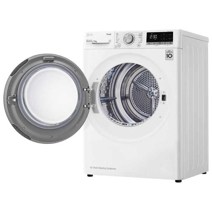 LG RH10V9AV4W Asciugatrice A condensazione con pompa di calore Classe energetica A+++ Capacita' di carico 10kg Eco Hybrid DUAL Inverter Heat Pump Bianco