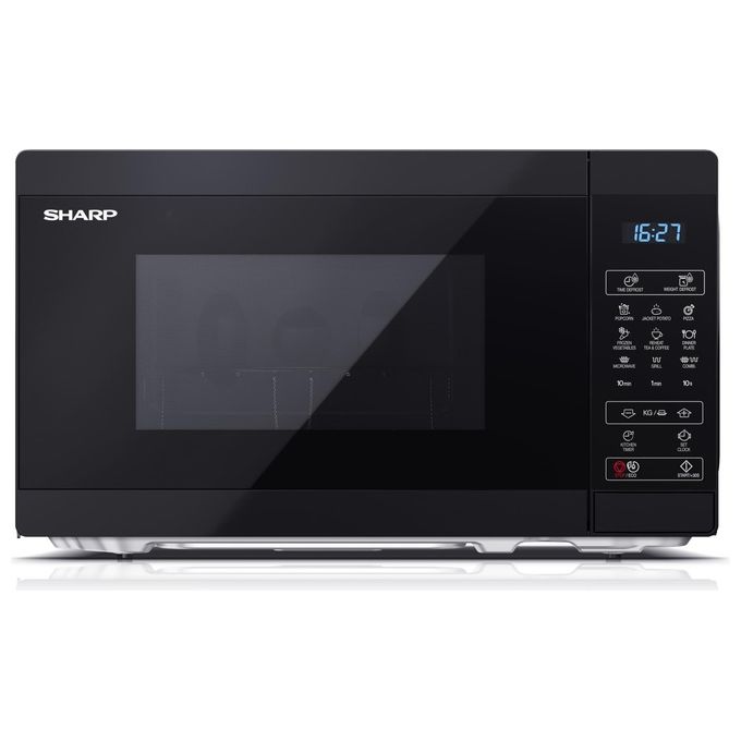 SHARP Forno Microonde con Grill YC-MG02E-B Capacita' 20 Litri Potenza 800 Watt 8 programmi Colore Nero