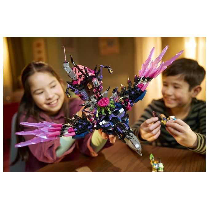 Lego Dreamzzz 2 in 1 Corvo di Mezzanotte della Mai-Strega, Giocattolo d'Avventura Trasformabile in Casa o Ragno, con 6 Personaggi