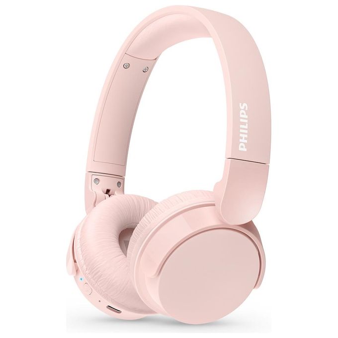 Philips TAH4209PK Cuffie On-Ear wireless bluetooth leggere con isolamento acustico passivo - 55 ore di riproduzione suono naturale chiamate chiare bassi dinamici 2 ore di carica USB-C- Rosa