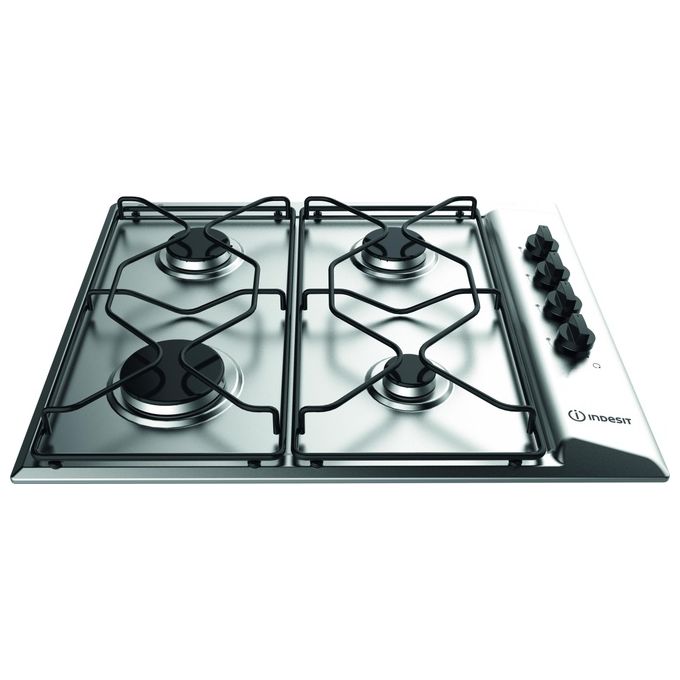 Indesit PAA 642 IX-I WE1 Piano Cottura Acciaio Inossidabile da Incasso 58cm a Gas 4 Fornelli