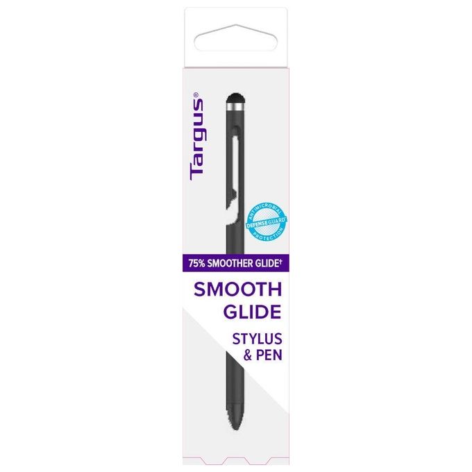 Targus AMM163AMGL Stilo Penna 2 in 1 Antimicrobico Capacitivo Universale per Smartphone e Touchscreen colore Nero Argento
