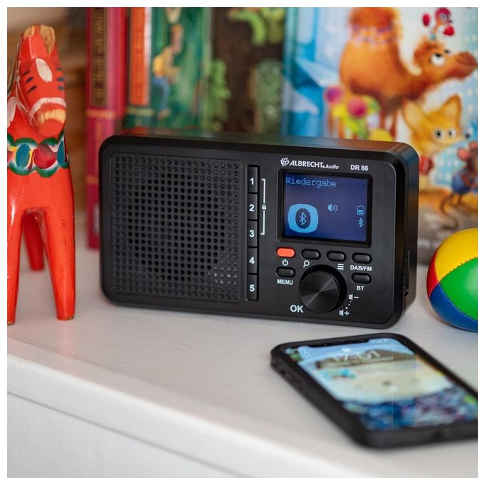 Albrecht DR 86 Radio Portatile Digitale Nero