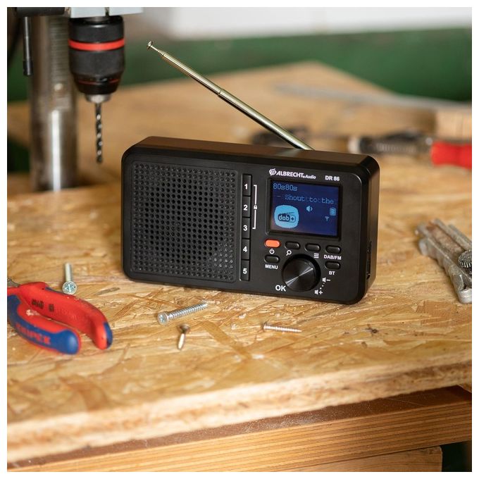 Albrecht DR 86 Radio Portatile Digitale Nero