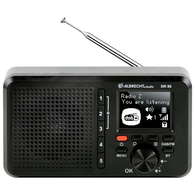 Albrecht DR 86 Radio Portatile Digitale Nero
