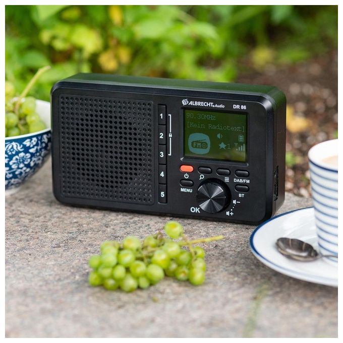 Albrecht DR 86 Radio Portatile Digitale Nero
