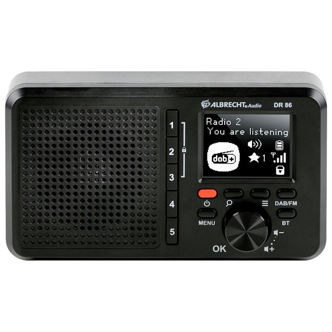 Albrecht DR 86 Radio Portatile Digitale Nero
