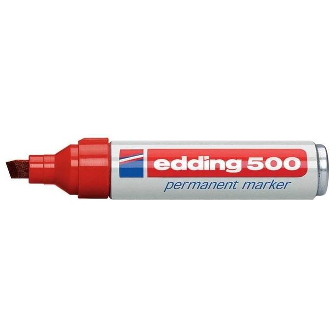 Edding 4-500002 Marcatore Permanente 500 Punta Scalpello 2-7mm Rosso
