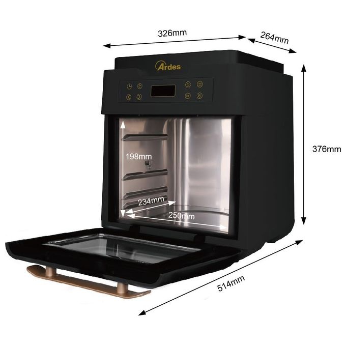 Ardes ELDORADA XXL Friggitrice ad Aria 12 Litri 1500W Nero