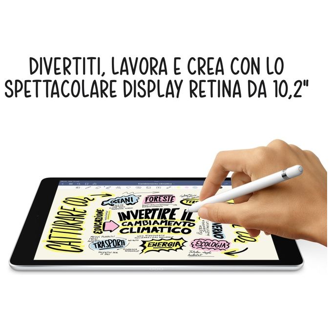 Apple iPad 10.2'' 256Gb Wi-Fi + Cellular 9ª Generazione Argento
