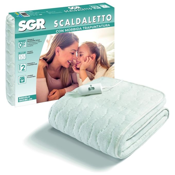 Imetec Scaldasonno Singolo 150x80cm Lavabile 30° Micropeluche Trapuntato