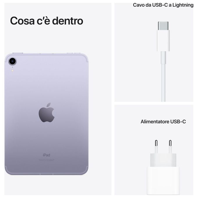 Apple iPad mini 256Gb 8.3'' Wi-Fi + Cellular 6ª Generazione Viola