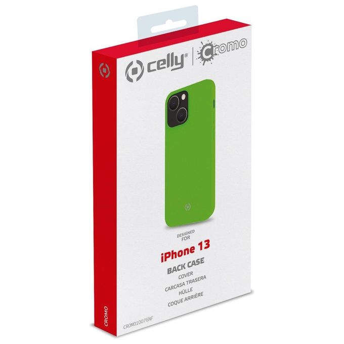 Celly Cromo Fluo Cover per iPhone 13 Verde