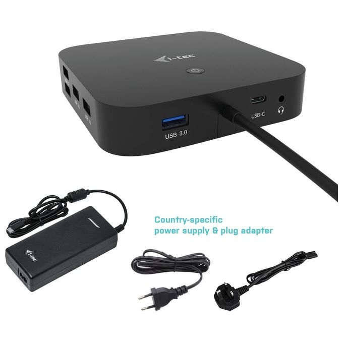 I-Tec Usb-c Hdmi Dp Docking Station con Power Delivery 100W e Universal Charger 112eW