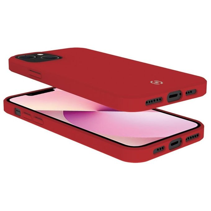 Celly Feeling Cover per iPhone 13 Mini Rosso