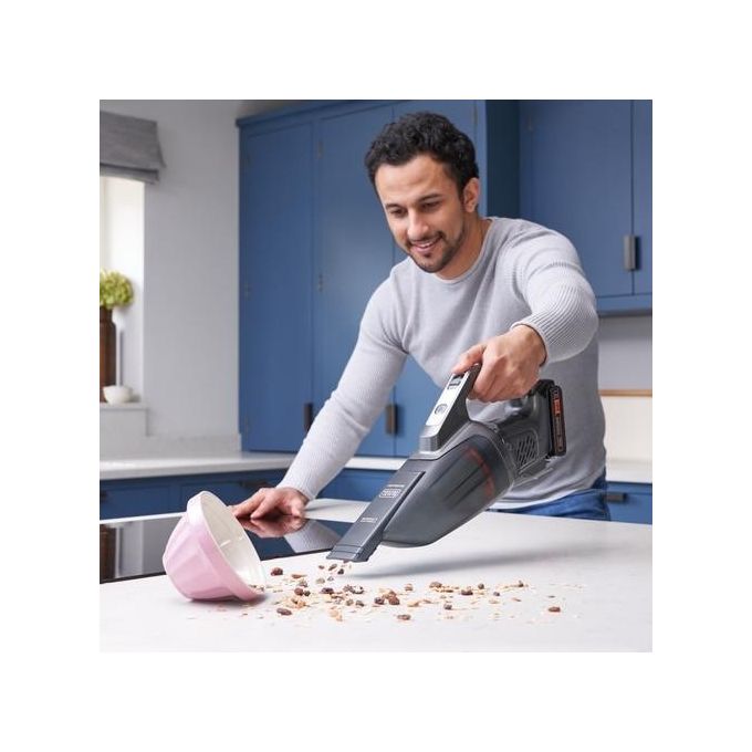 Black+Decker BCHV001C1 Aspirabriciole senza Sacchetto Nero-Grigio-Arancione