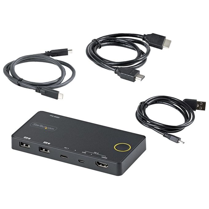 StarTech.com Switch Kvm Ibrido Usb-A + Hdmi e Usb-c A 2 Porte