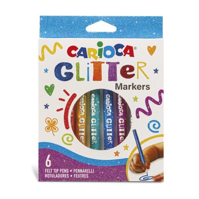 Carioca Confezione 6 Marcatori Glitter