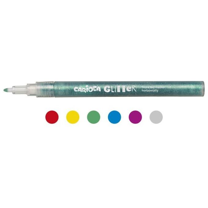 Carioca Confezione 6 Marcatori Glitter