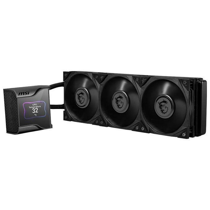 MSI MEG CORELIQUID S360 Dissipatore a Liquido 3x Silent gale 120mm Fan Silent Gale P14 Ips Lcd