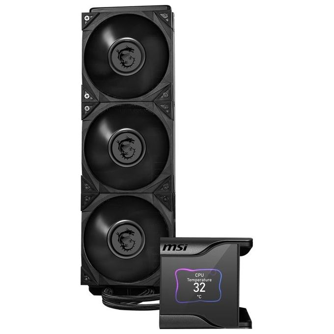 MSI MEG CORELIQUID S360 Dissipatore a Liquido 3x Silent gale 120mm Fan Silent Gale P14 Ips Lcd