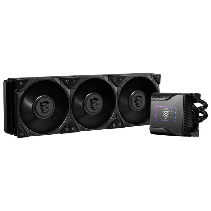 MSI MEG CORELIQUID S360 Dissipatore a Liquido 3x Silent gale 120mm Fan Silent Gale P14 Ips Lcd